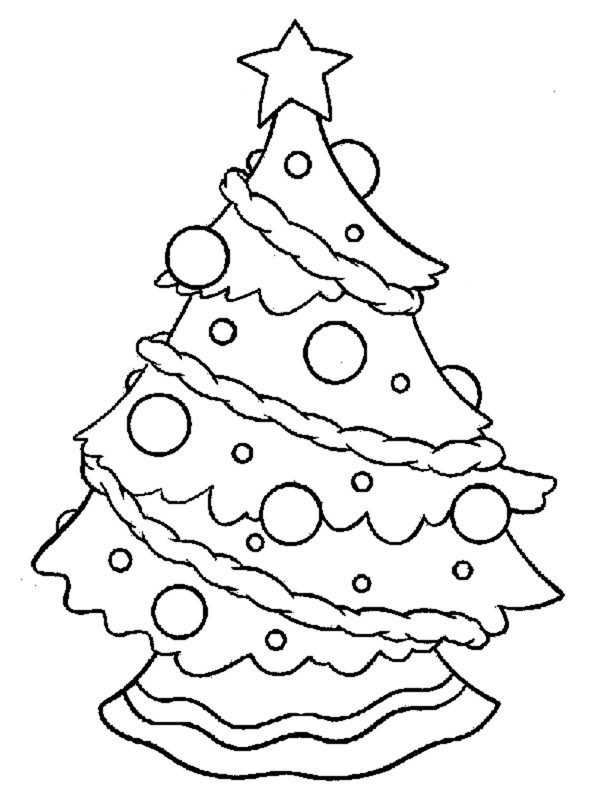 Desenhos de Árvore de Natal para Pintar e Colorir - Tudo Para Colorir